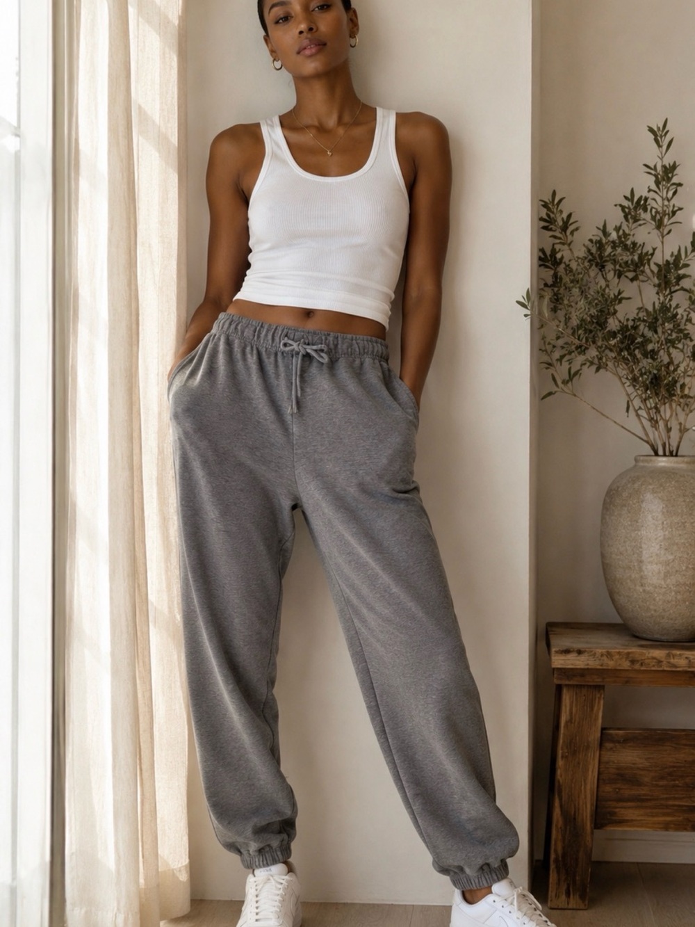 Aeropostale Gray Drawstring Joggers